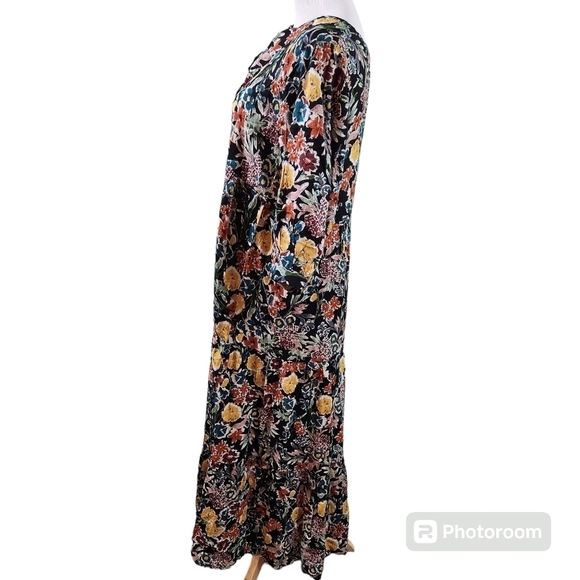 Natural Life Dress Beautiful Floral  V-Neck Maxi Cottagecore sz M - Picture 3 of 8